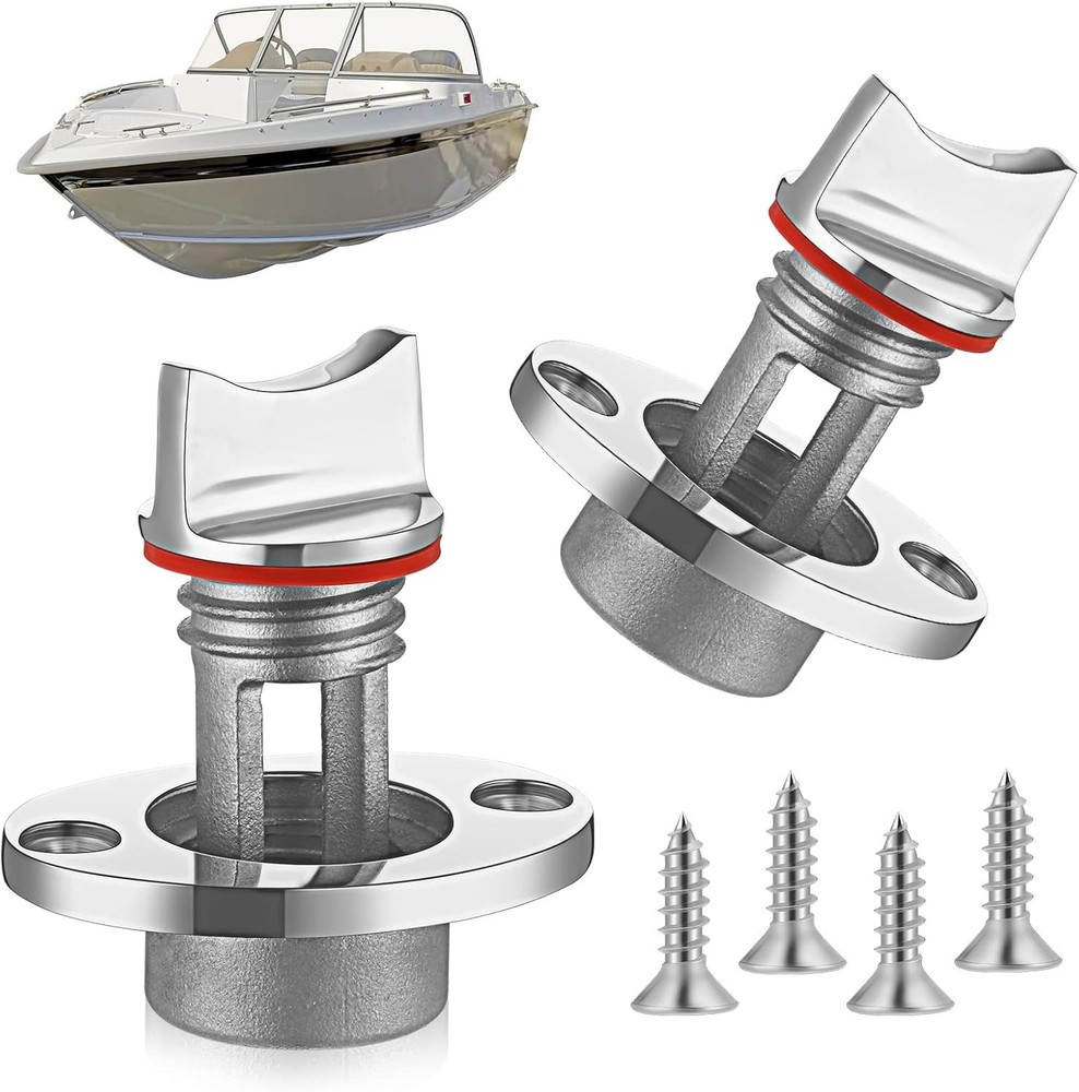 Tapón drenaje barco acero inoxidable, sello impermeable, kit rojo (2)