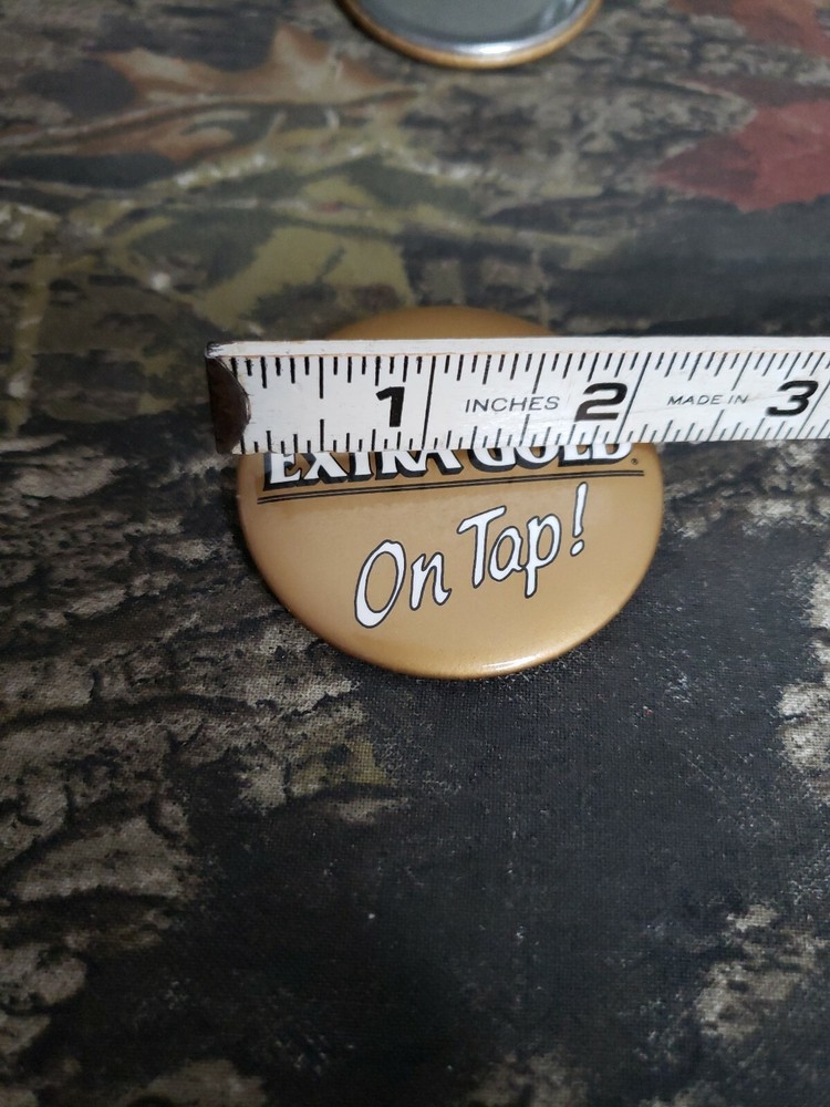 Vtg Coors Extra Gold Pin Back Button