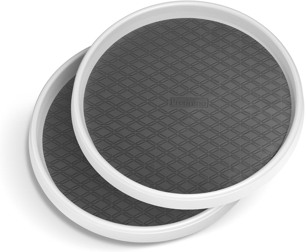 P PRETIRENO Lazy Susan Turntable Organizer, 10 Inch 360° Rotating Tray for Kitch