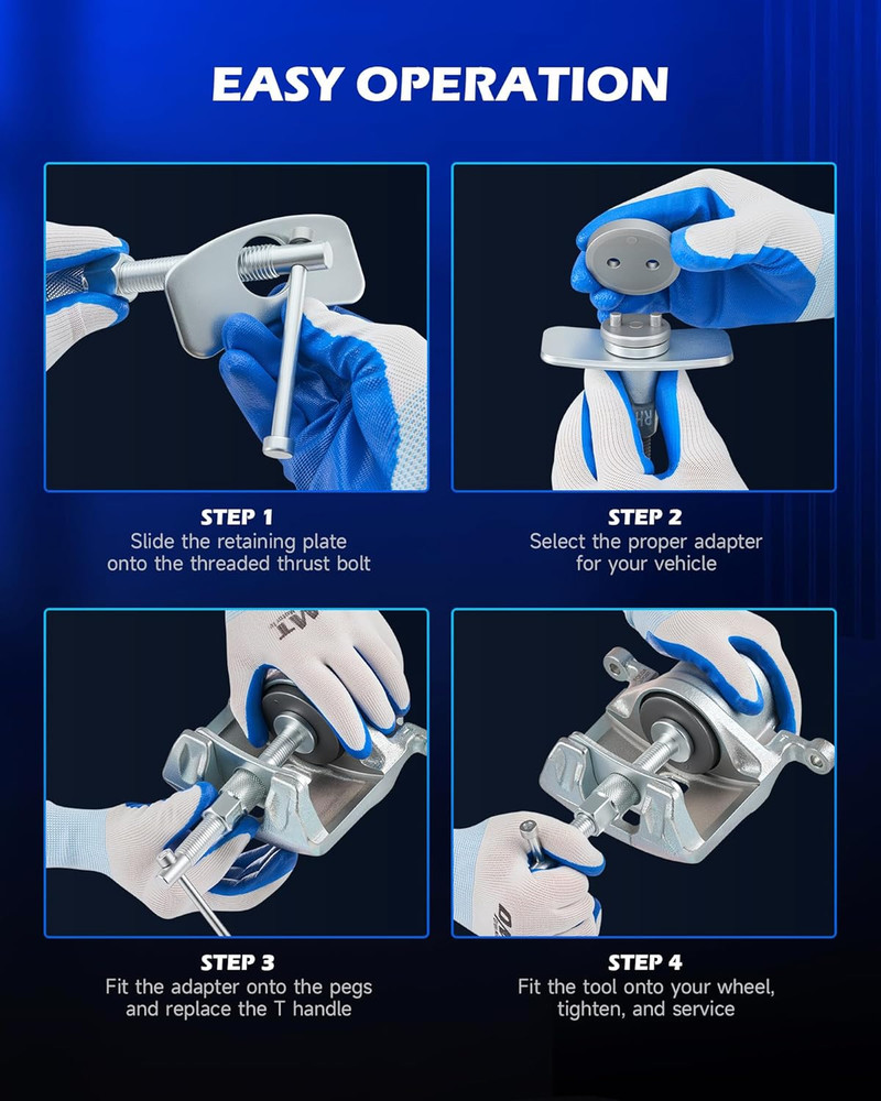 24Pc Brake Caliper Compression Tool Set with Blue Case