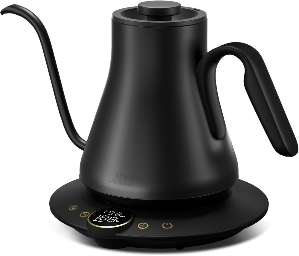 Gooseneck Electric Kettle with ±1℉ Temperature Control for Pour over Coffee & Te