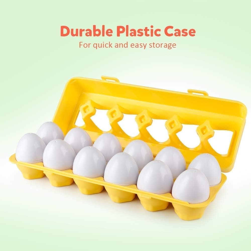 Travel-Friendly 12 Egg Educational Sorting Puzzle - Perfect Gift for Toddlers