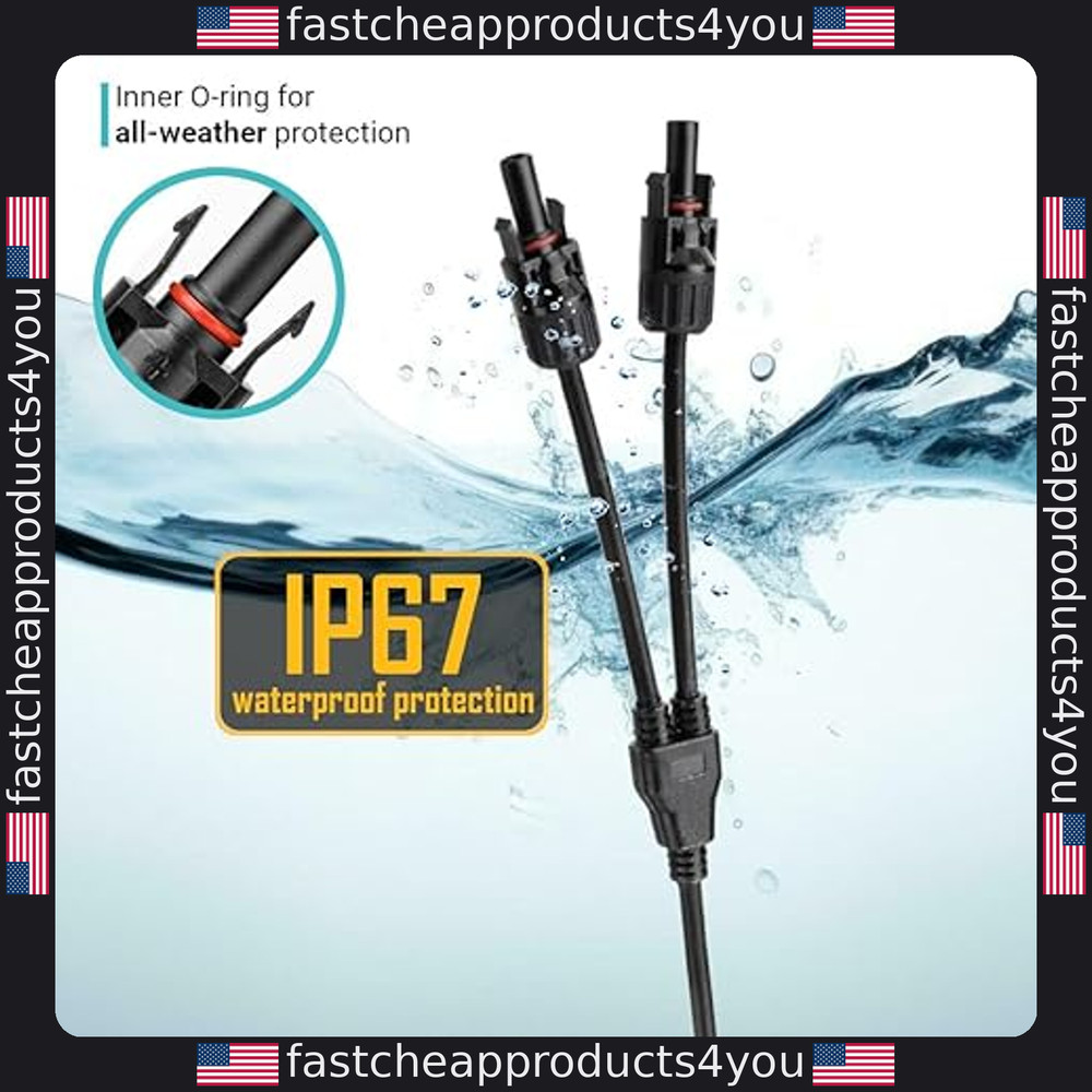 ANGSTROM Y-Type Solar Connectors, 1-Pair FMM+MFF for Parallel Panel Use