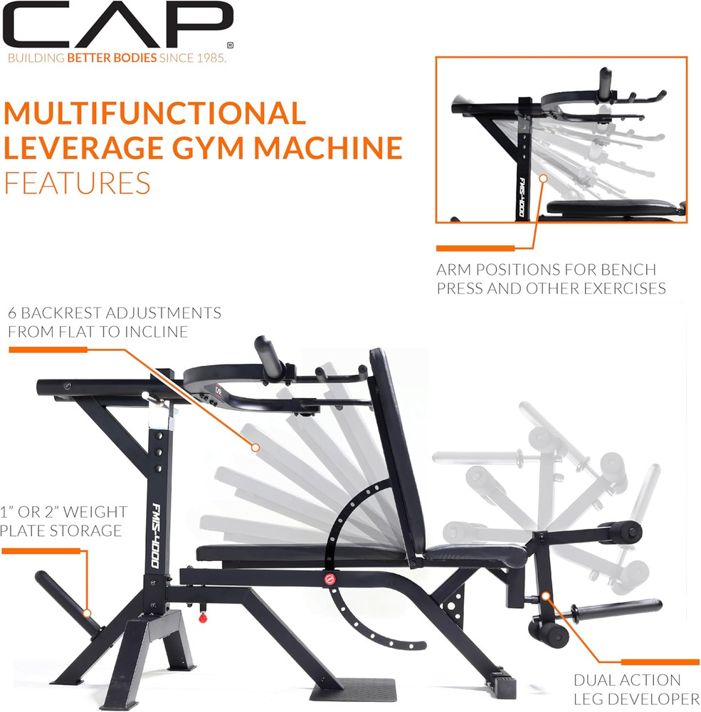 Multifunctional Leverage Gym Machine for Full-Body Strength Training
