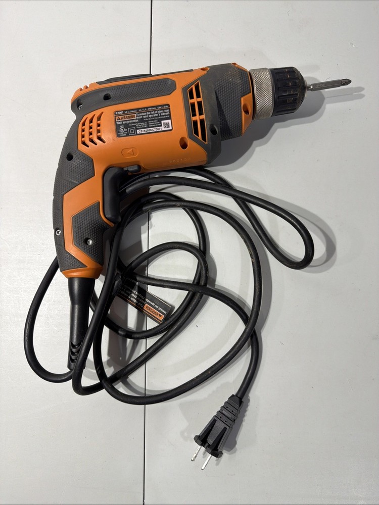 RIDGID 8 Amp 3/8 in. Corded Drill/Driver, Working, Tested