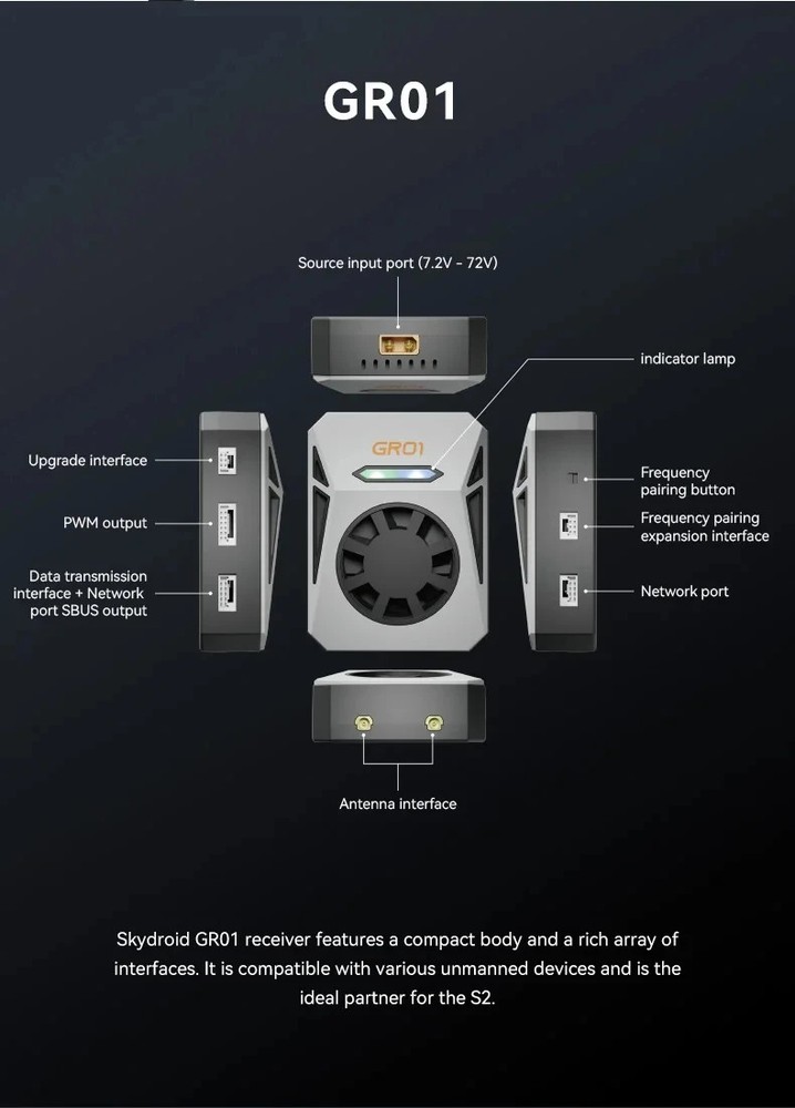 Skydroid GR01 Receiver for G20/G12 Remote Control