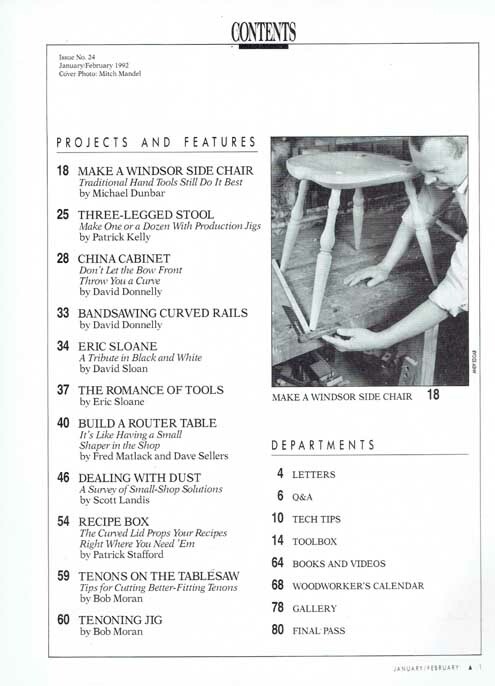 1989-1992 American Woodworker - 4 Issues