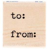 To From Rubber Stamp Customizable Gift Tag Stamper