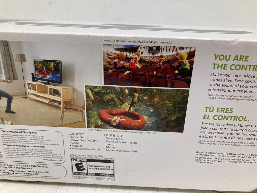 Xbox 360 Kinect Sensor complete with box.