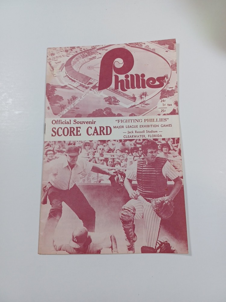Mid 1970s Phillies Sping Training Program    Unscored vs Mets  Mike Schmidt