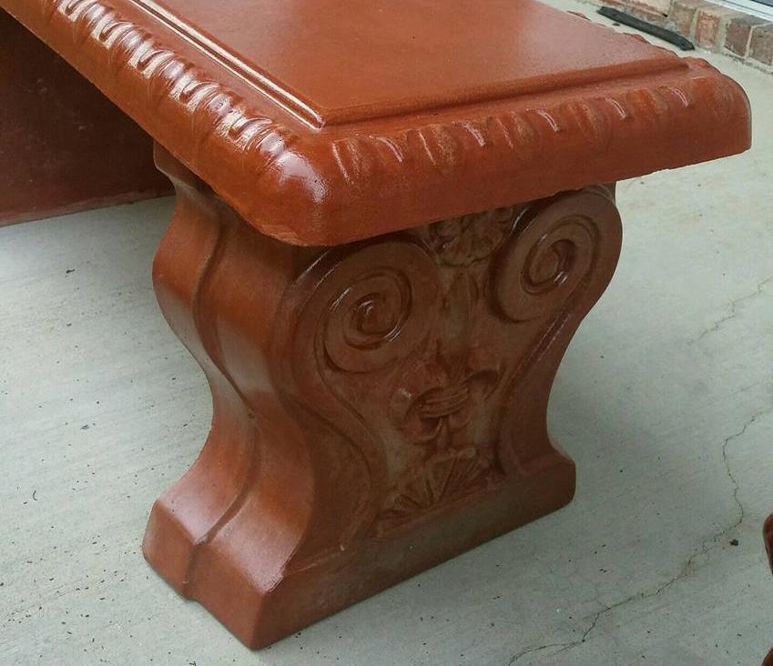 Concrete Bench Leg Mold Large Scroll mold Heavy Duty 3/16" Plastic