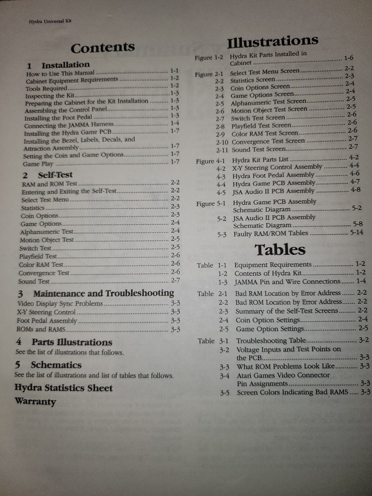 Hydra Arcade Manual Atari