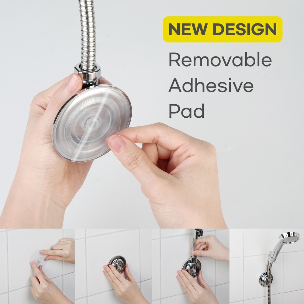BathBeyond Shower Head Holder - Flexible Shower Head Holder Adjustable
