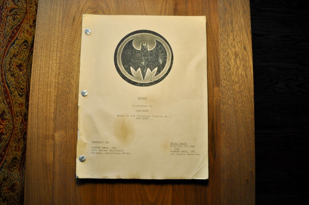 BATMAN Sam Hamm Warner Bros. Screenplay 3rd DRAFT February 29th 1988