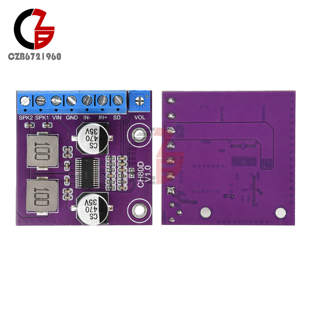 80W Stereo Voice Audio Amplifier Module Class D Amplifier Board Player Module