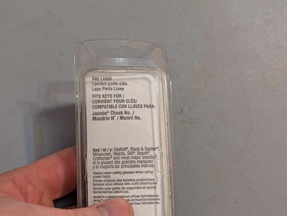 New Jacobs Drill Universal Chuck Key Leash 30253