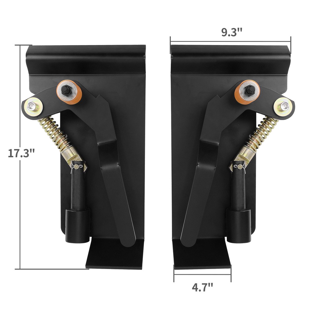 1/4" Skid Steer Loader Mount Plate With Latch Box Bucket Quick Tach Attachment