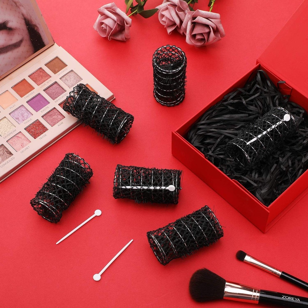 20 Pack Vintage Brush Rollers for Hair with Picks Medium Wire Mesh Rollers for