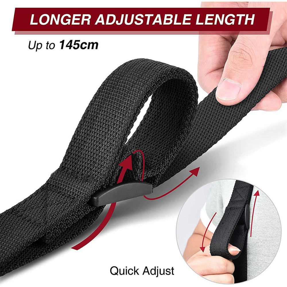 2 Points Rifle Sling - Adjustable Gun Sling With Fast-Loop 1.25" Webbing / Black