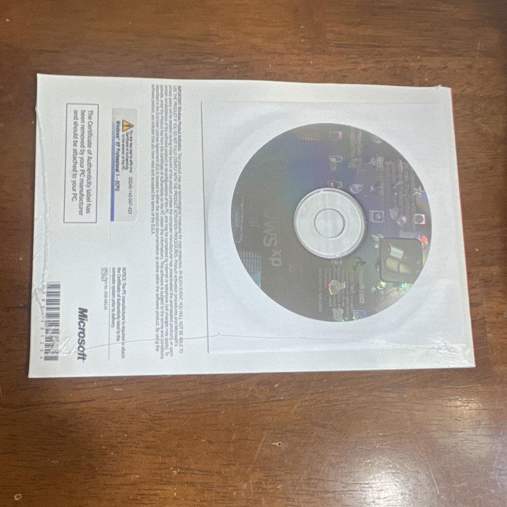 Microsoft Windows XP Professional Version 2002 OEM CD English Operating System