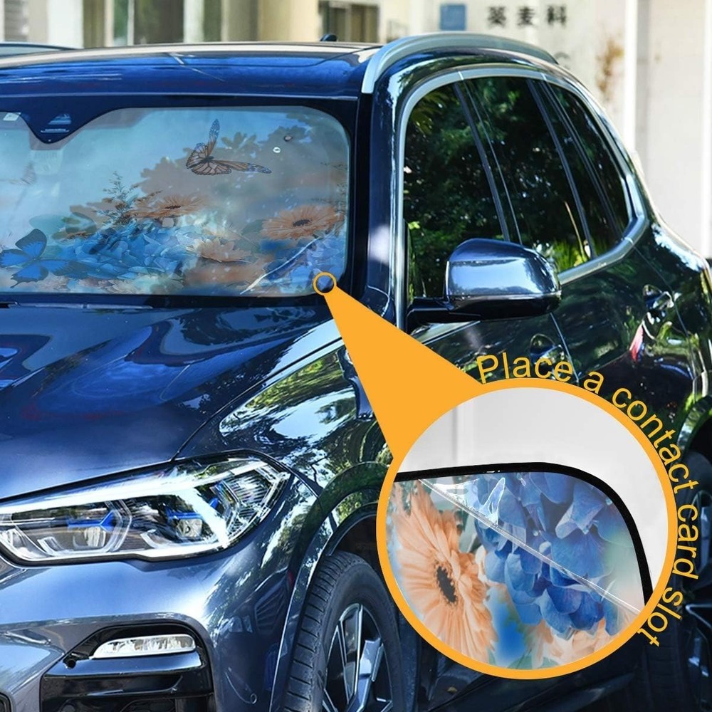 Butterfly Daisy Car Sun Shade - 55