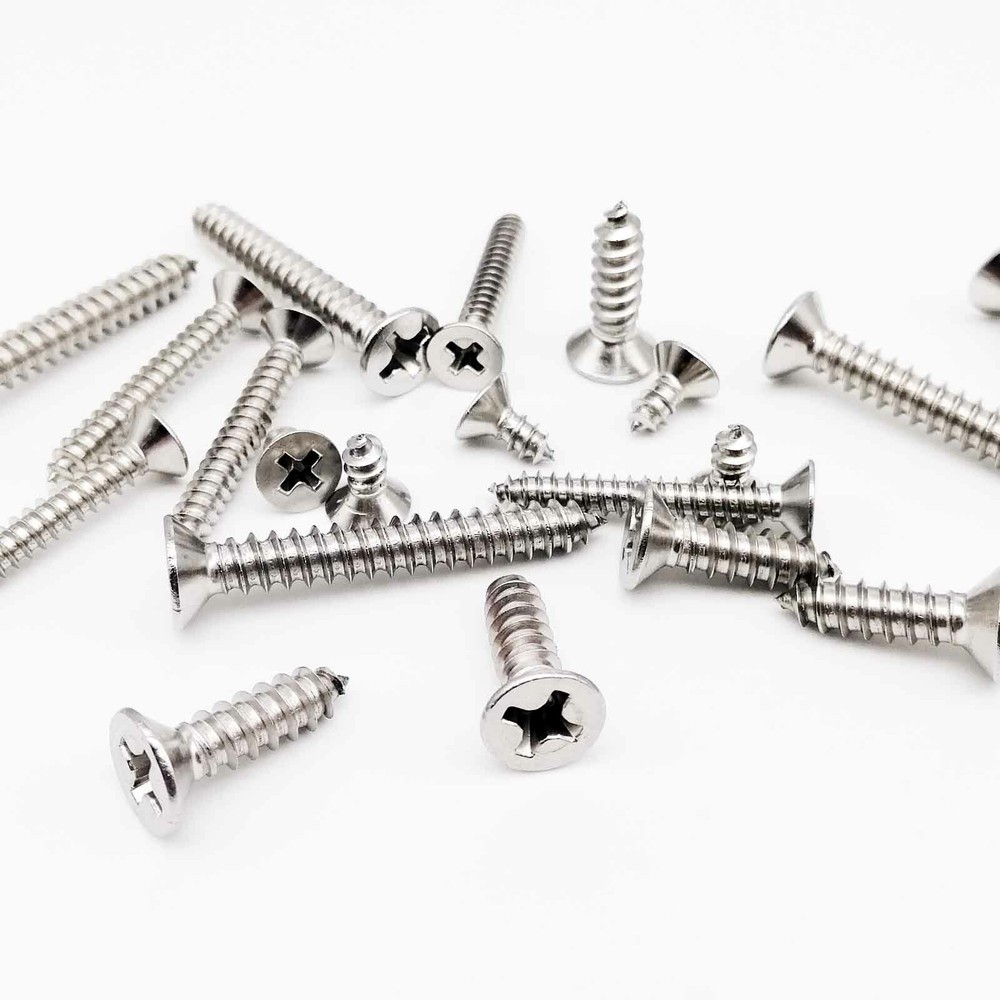 M1-M6.3 SUS304 Mini Micro Phillips Flat Countersunk Head Self-tapping Wood Screw
