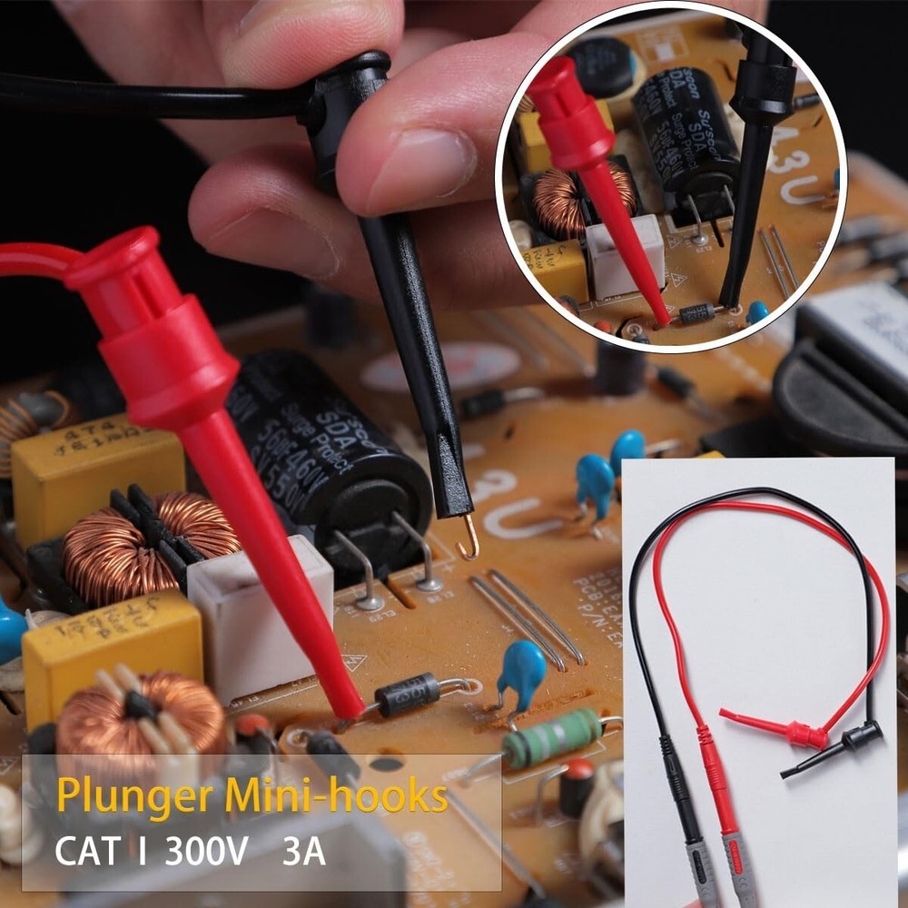 45-Piece Multimeter Leads Kit - Gold-Plated Probes & Clips for Accurate Testing