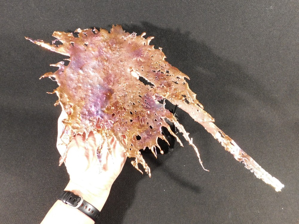BIG! Bright Solid Solid COPPER Splash ART Sculpture Arizona 335gr