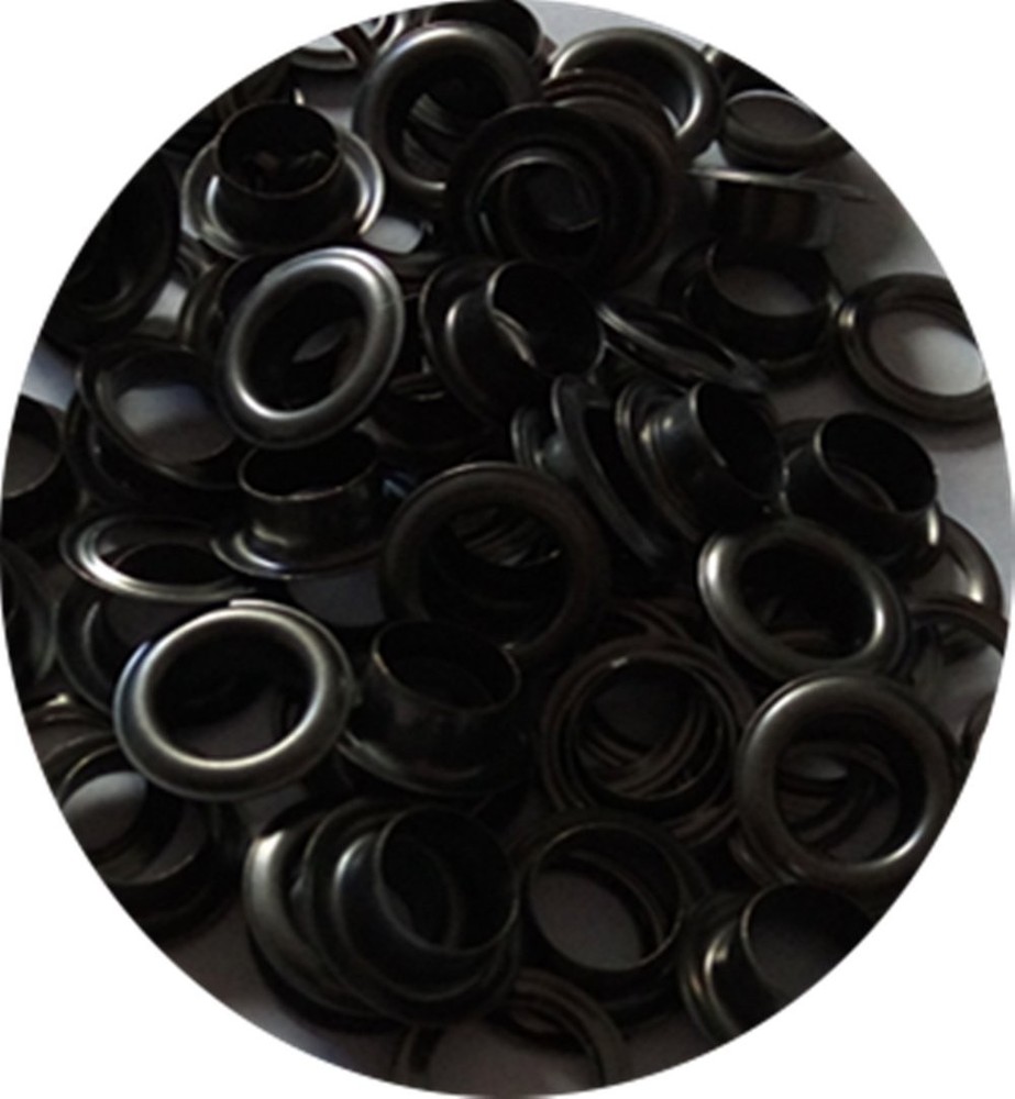 Solid Brass Grommets Eyelets 100 Pack 3/8"10x16.5 Gun Black
