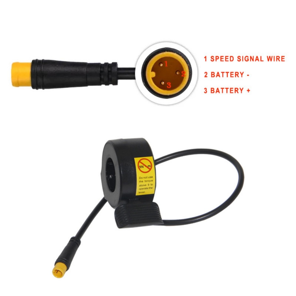 New Thumb Throttle Waterproof Plug Speed Control Accelerator for E-Bikes 1PCS