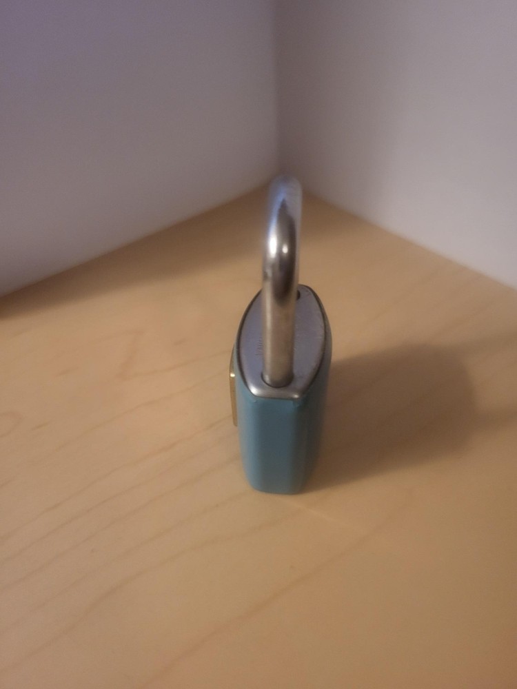 Vintage Diamond Brand Padlock 2 Keys Bright Blue