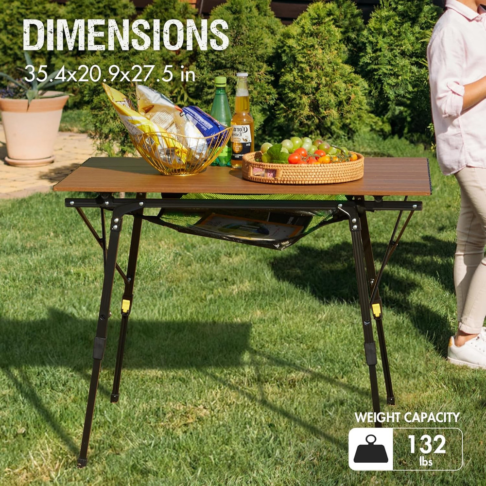 Camping Table Portable Folding Table Ultra Lightweight Folding Camp Table 4 Adju