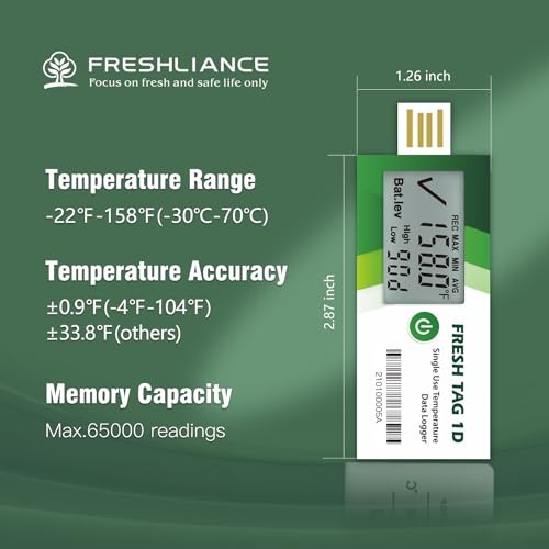 Freshliance USB Temperature Data Logger 30-Day Cold Chain