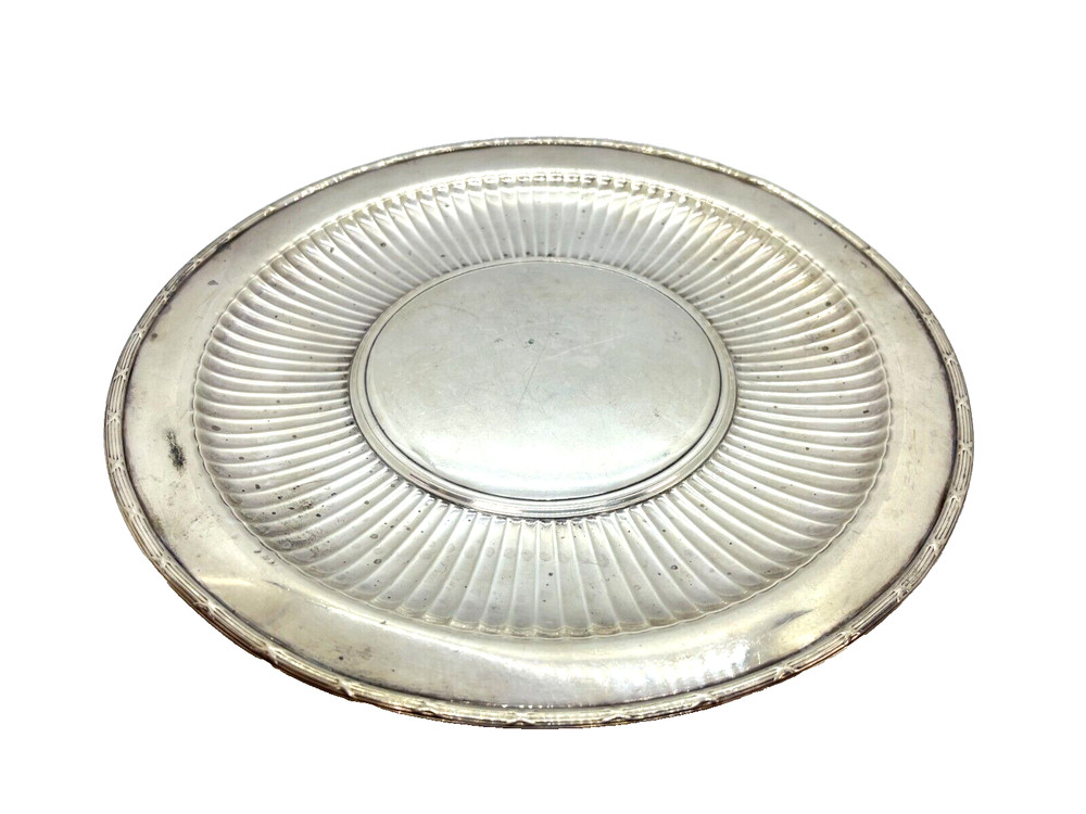 Tiffany & Co. Large Sterling Silver Ribbed Serving Tray