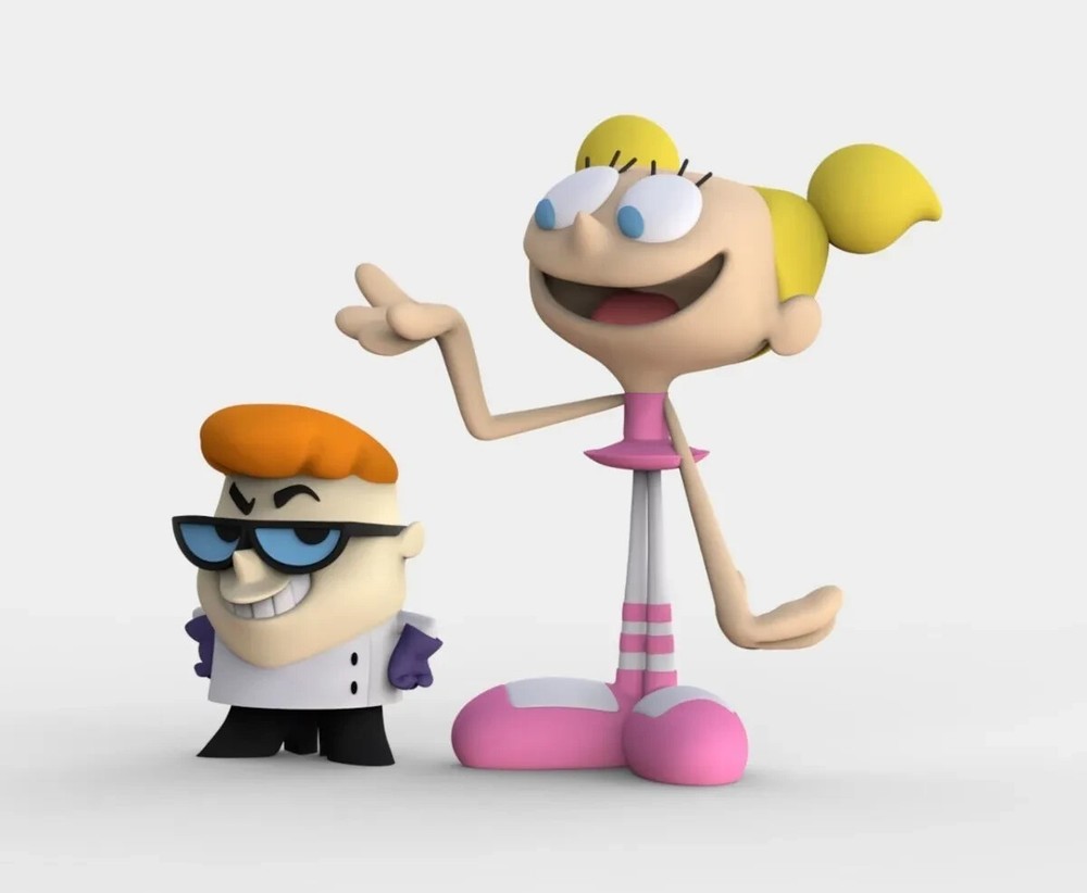 UNPAINTED Dexter & Deedee Dexter's Laboratory 3d Printed Models