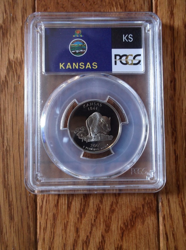2005 S 25C Clad Kansas State Quarter PCGS PR70DCAM