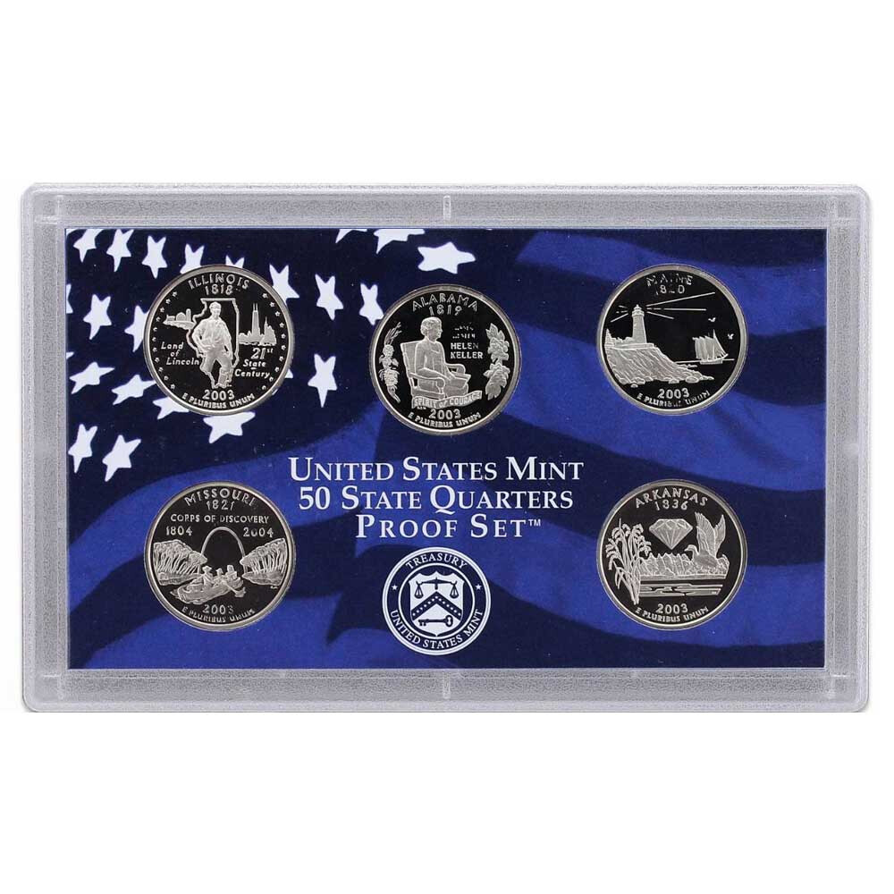 2003-S Proof U.S. Clad Quarters Proof Set