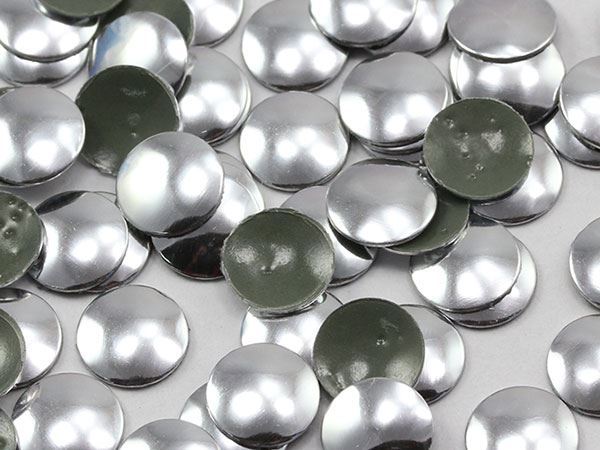 8mm Silver Round Hotfix Studs - 100 PCS