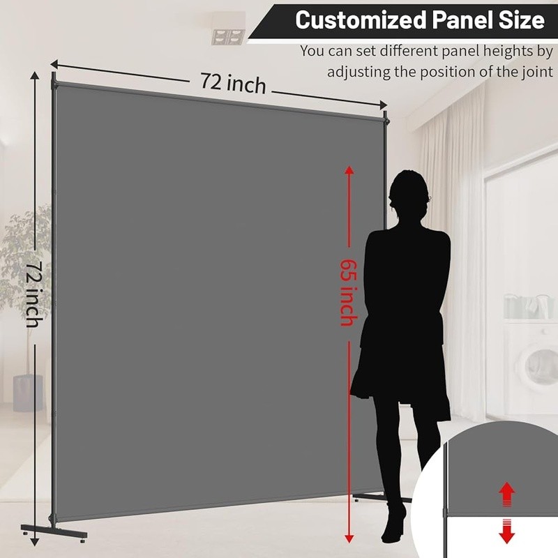 Portable Room Divider Privacy Screen Adjustable Partition Shared Spaces New