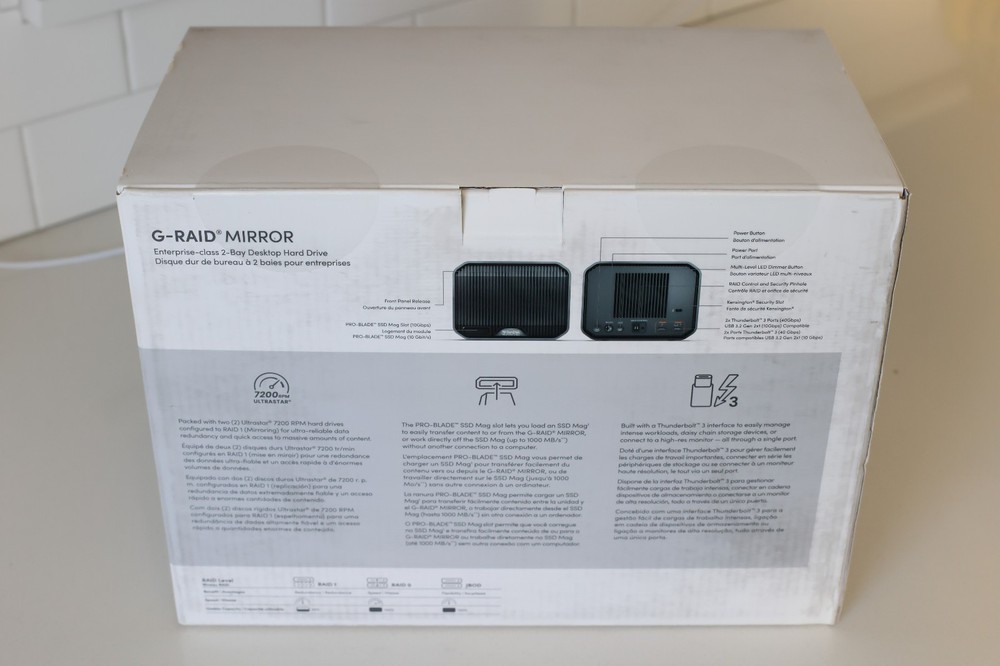 SanDisk Professional G-RAID MIRROR 12TB External HDD 2-Bay, Thunderbolt 3, USB