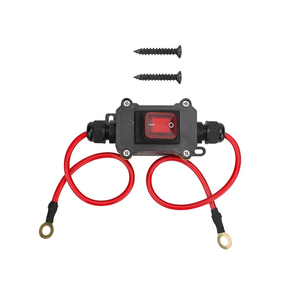 New IP67 PA66 DC 12-24V Inline Cord Switch Copper Ring Power Wire On/Off Switch