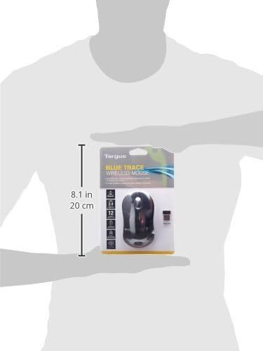 Targus Wireless Mouse with Blue Trace Technology for Tracking, Includes Micro...