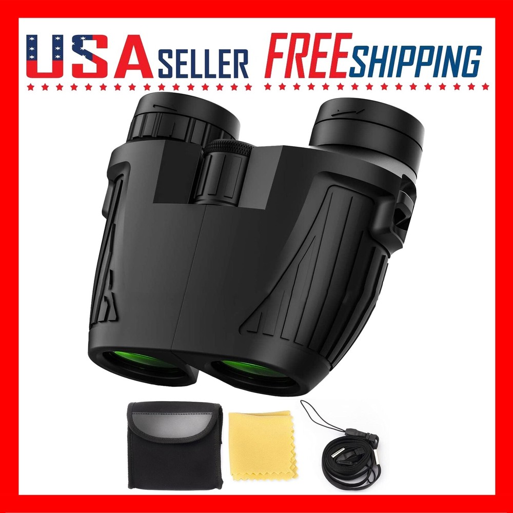 Binoculars High-Resolution 12 x 25 Optics Clear Vision Compact Size Outdoor Camp