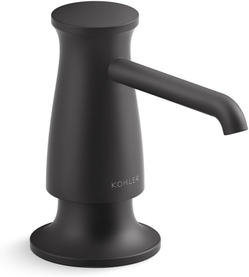 Matte Black Deck Mounted Soap Dispenser - K35762-BL