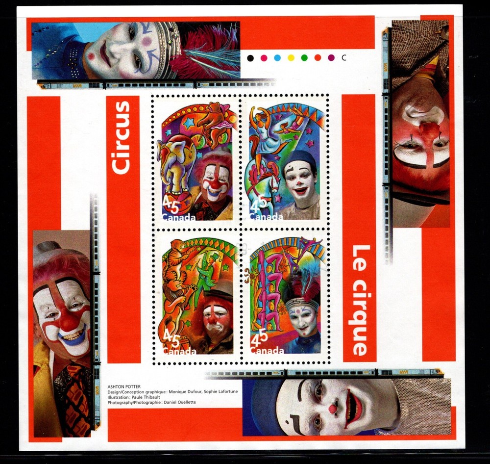 CANADA USED SS - SCOTT # 1760b- VF - THE CIRCUS - 1998