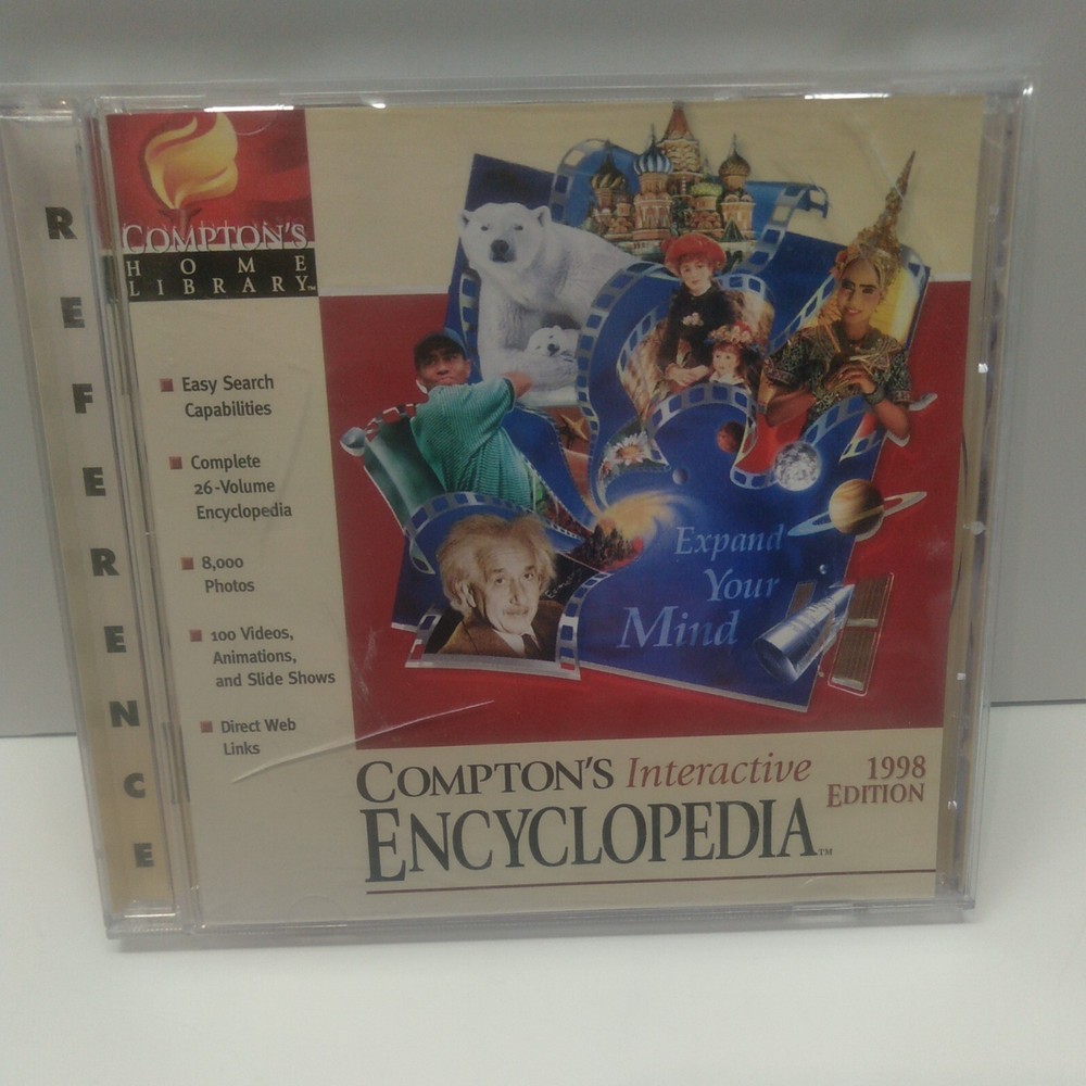 Compton's INTERACTIVE ENCYCLOPEDIA 1998 Version CD ROM Software 90s