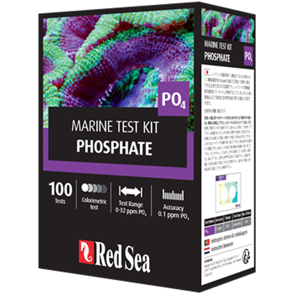 Red Sea Phosphate Marine Test Kit Colorimetric Method 0.1ppm Accuracy 100 Tests