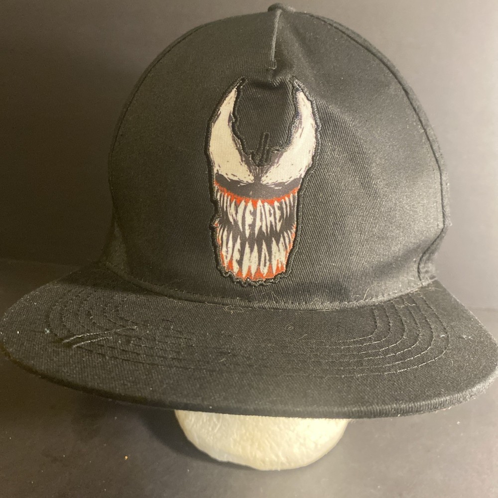 Marvel Studios We Are Venom Character Stylized Adjustable Snapback Hat Black