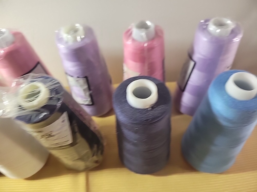10 large open spools thread -Maxilock -Talon Surelock - Japan Wooly Nylon &
