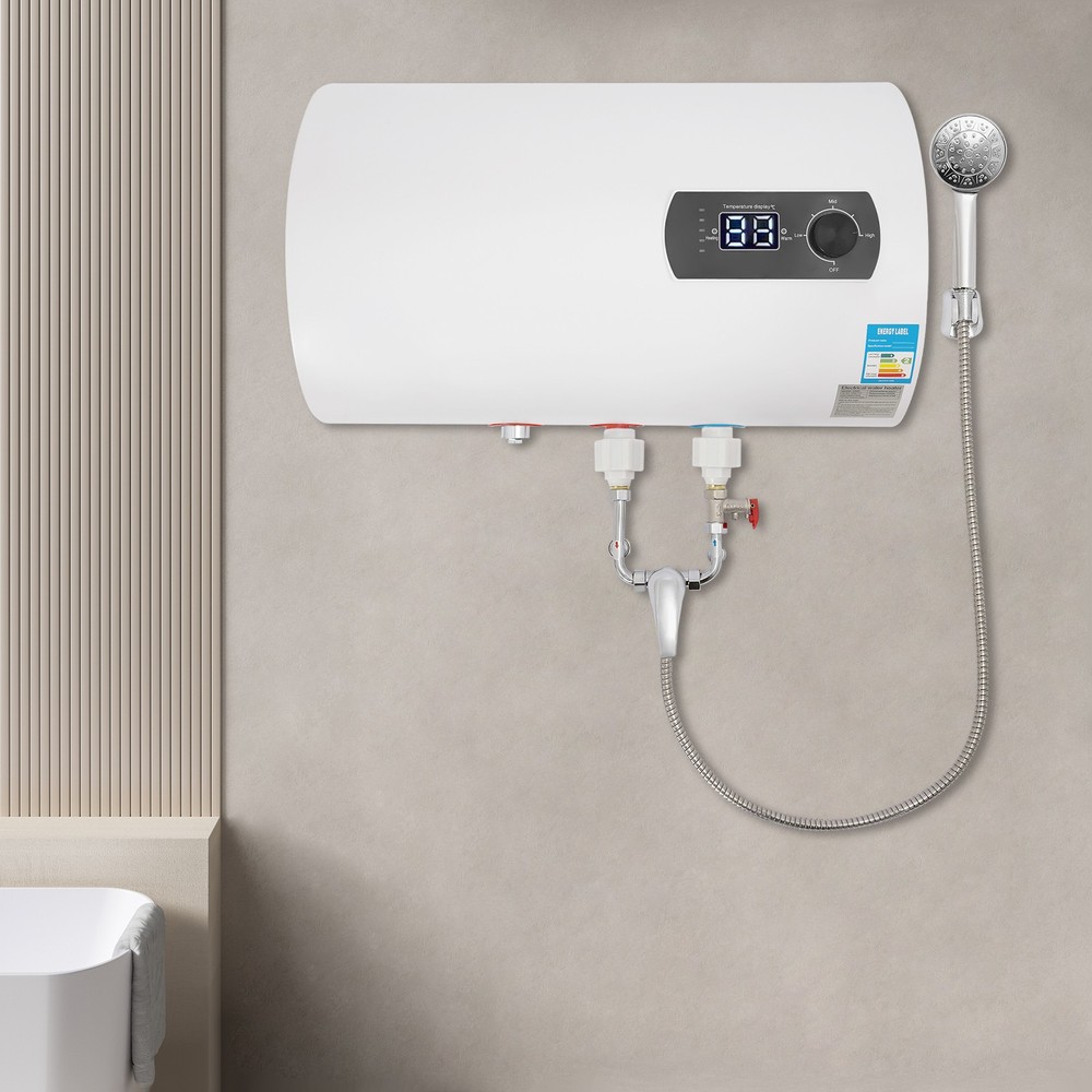 40L Electric Hot Water Heater Wall Mounted 1500W Instant Water Warmer Bathroom
